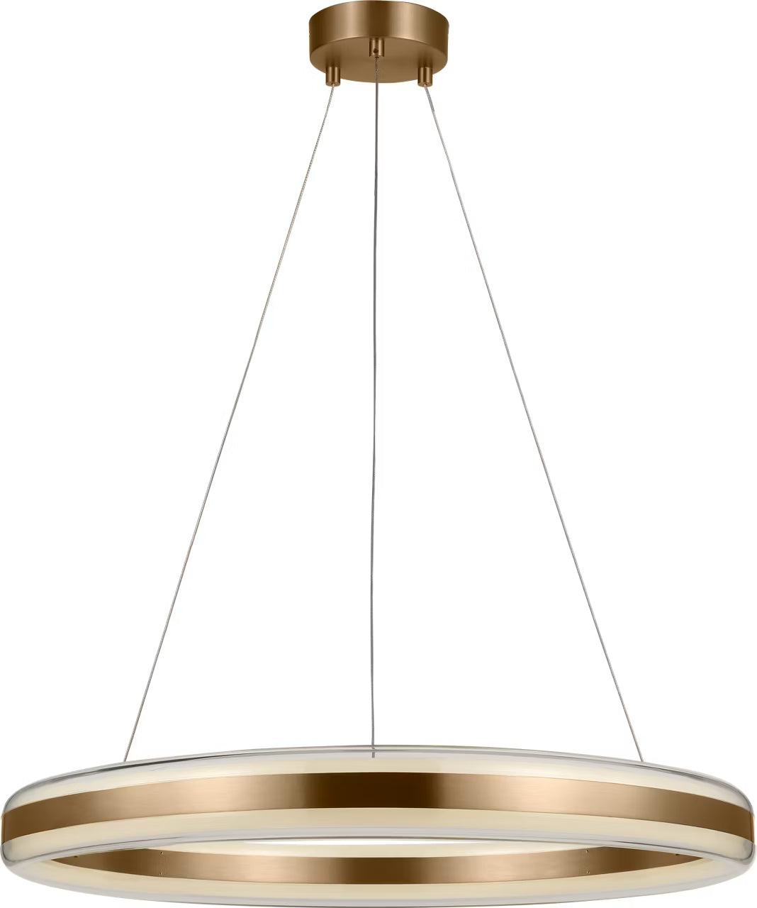 Colt LED Chandelier in Satin Brass