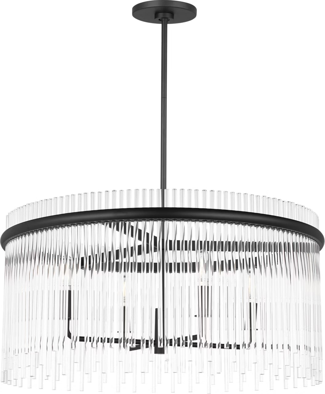 Finley Four Light Chandelier in Midnight Black