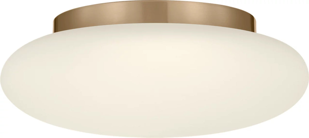 Amir LED Flush Mount in Satin Brass