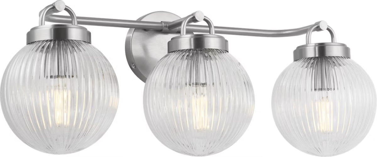 Preston Three Light Vanity in Brushed Nickel