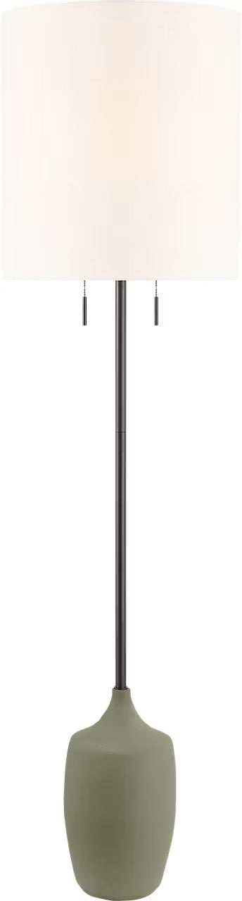 Sayer Two Light Floor Lamp in Aged Iron