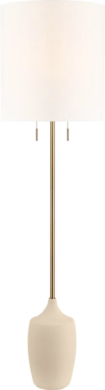 Sayer Two Light Floor Lamp in Estate Brass