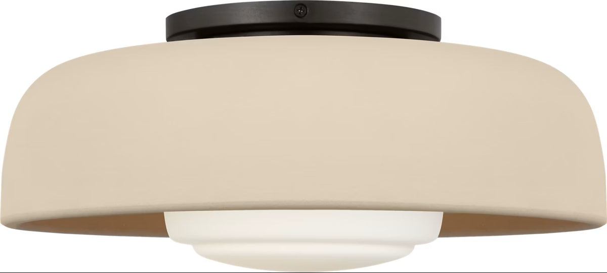Liora One Light Flush Mount in Aged Iron