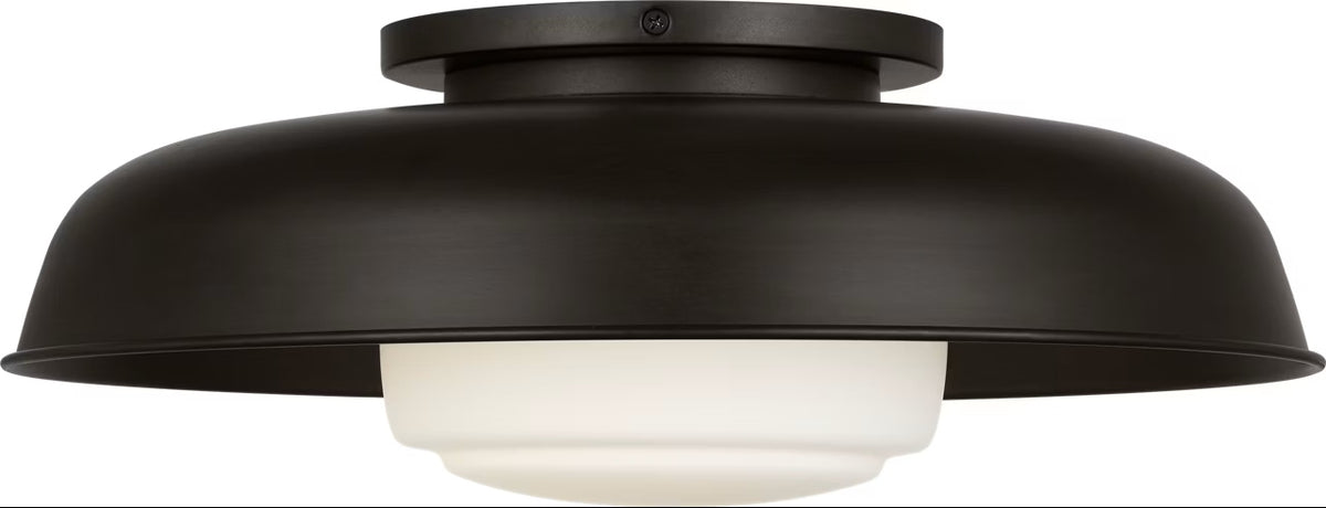 Liora One Light Flush Mount in Aged Iron