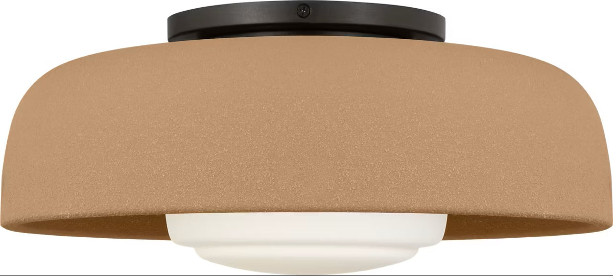 Liora One Light Flush Mount in Aged Iron