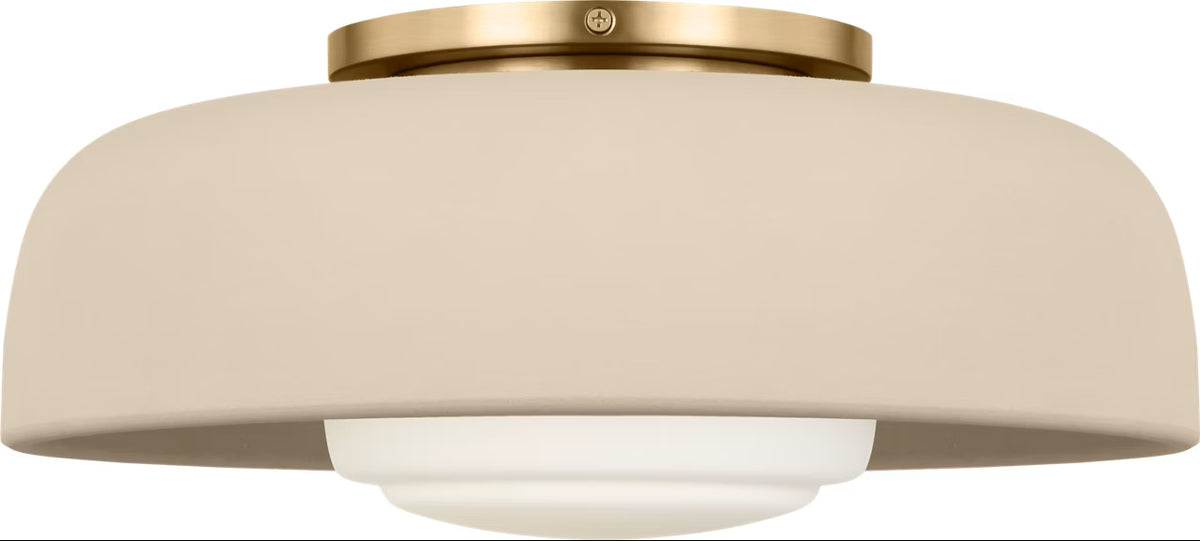 Liora One Light Flush Mount in Estate Brass
