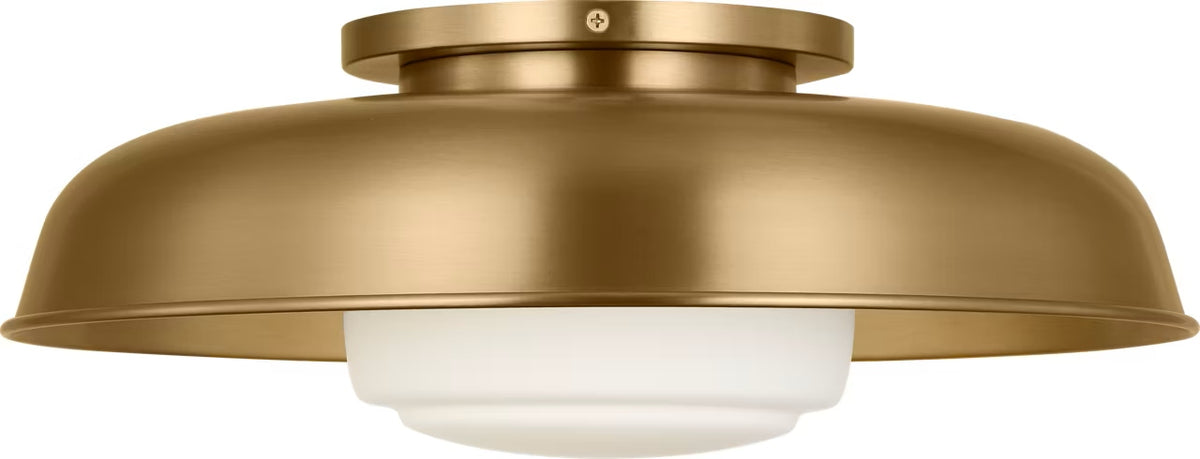 Liora One Light Flush Mount in Estate Brass