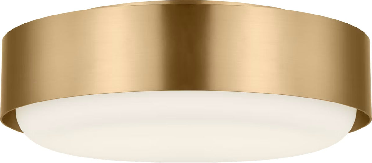 Aurelle Two Light Flush Mount in Estate Brass