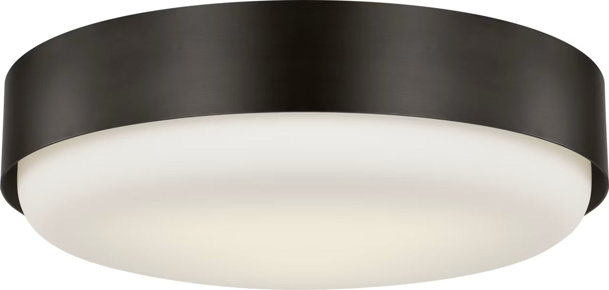 Aurelle Three Light Flush Mount in Aged Iron