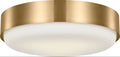Aurelle Three Light Flush Mount in Estate Brass