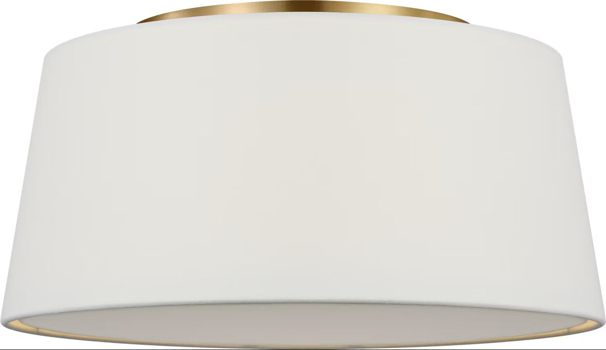 Hale Three Light Flush Mount in Estate Brass