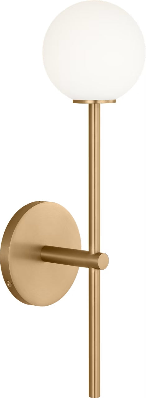 Sorelle One Light Wall Sconce in Estate Brass