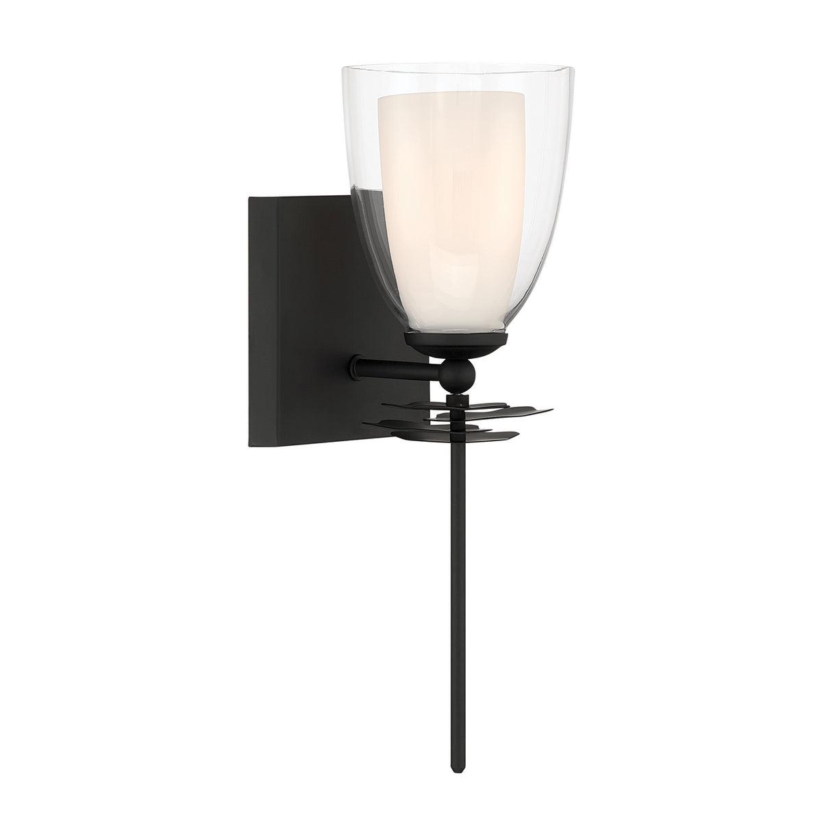 Elowen One Light Bath Sconce in Dark Matte Black