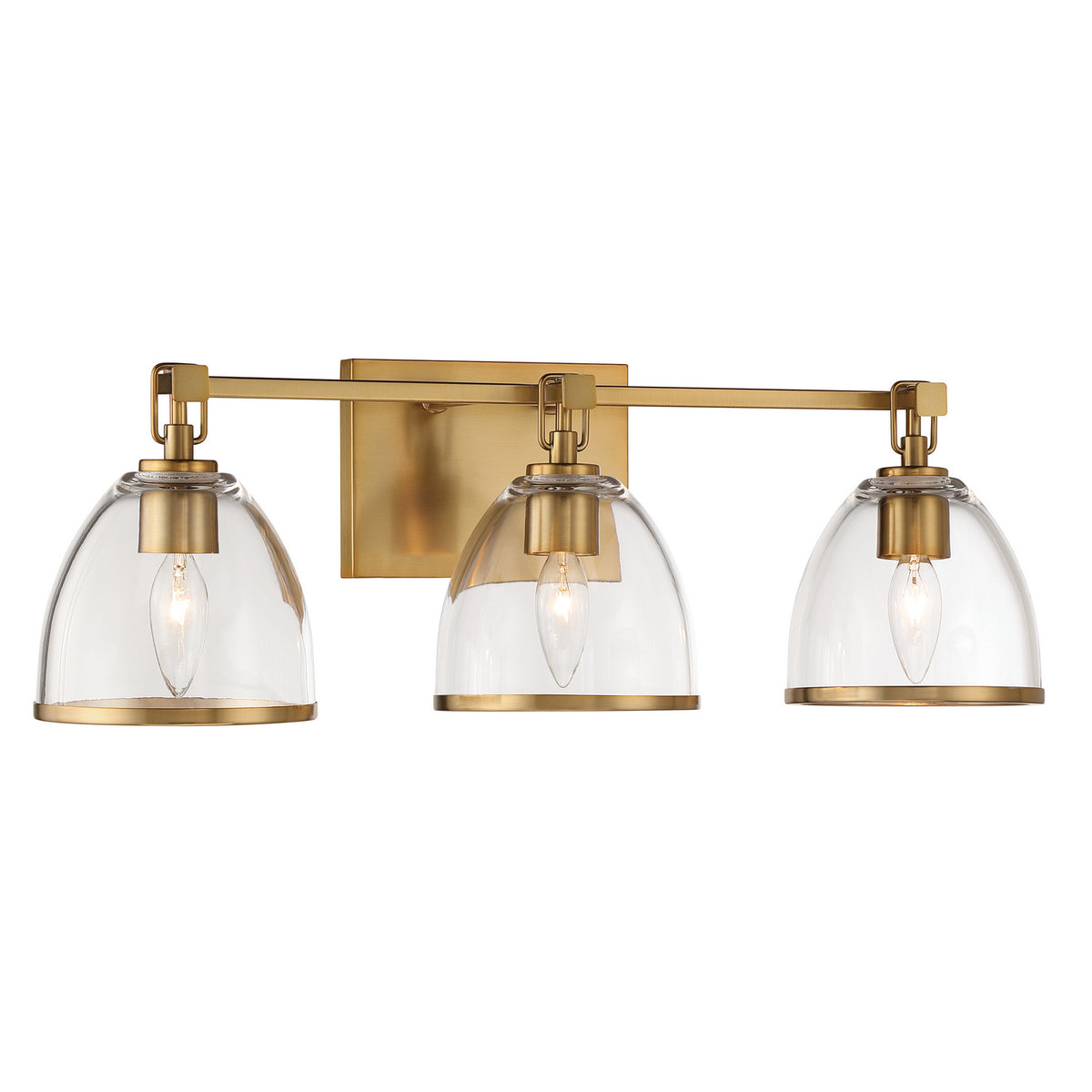 Wynnfrost Three Light Vanity in Brushed Gold