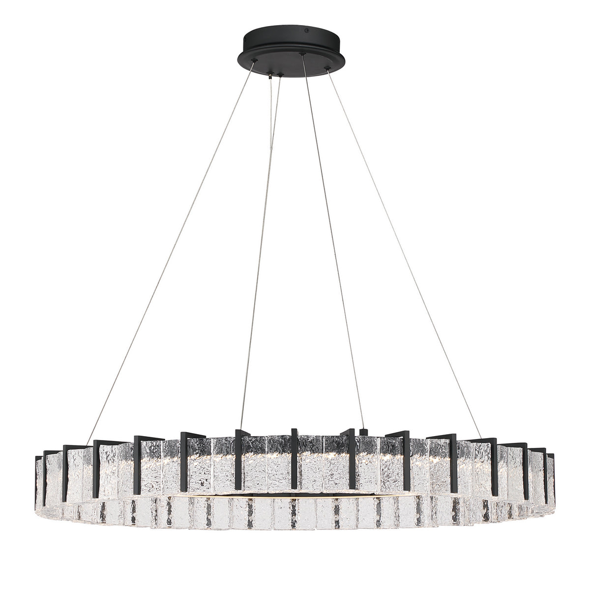 Sevryn LED Pendant in Dark Matte Black