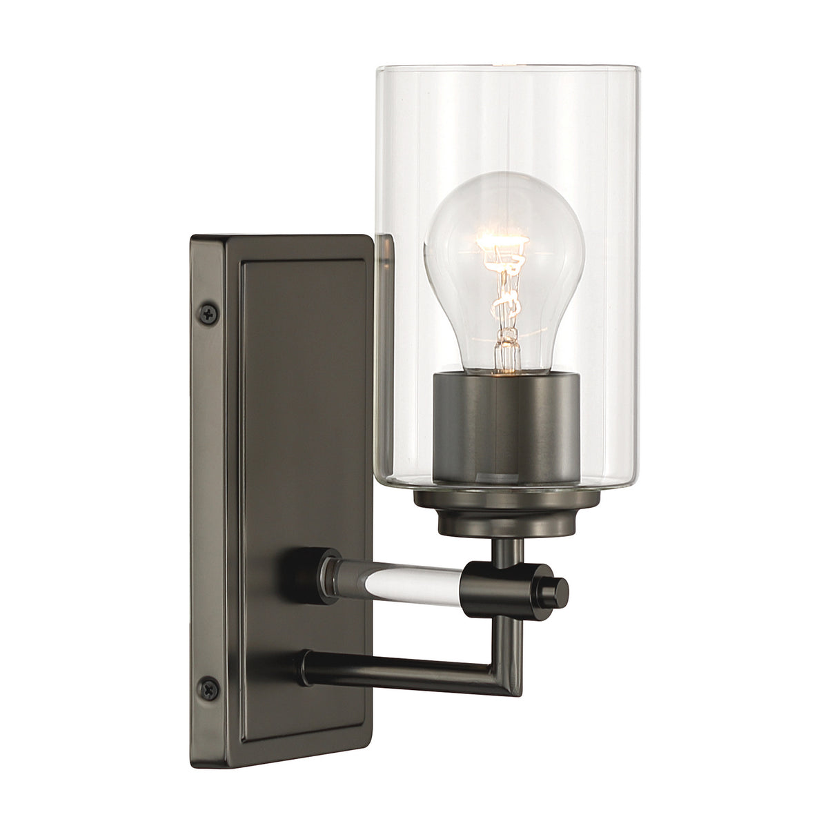 Binsly One Light Bath Sconce in Rustic Gun Metal
