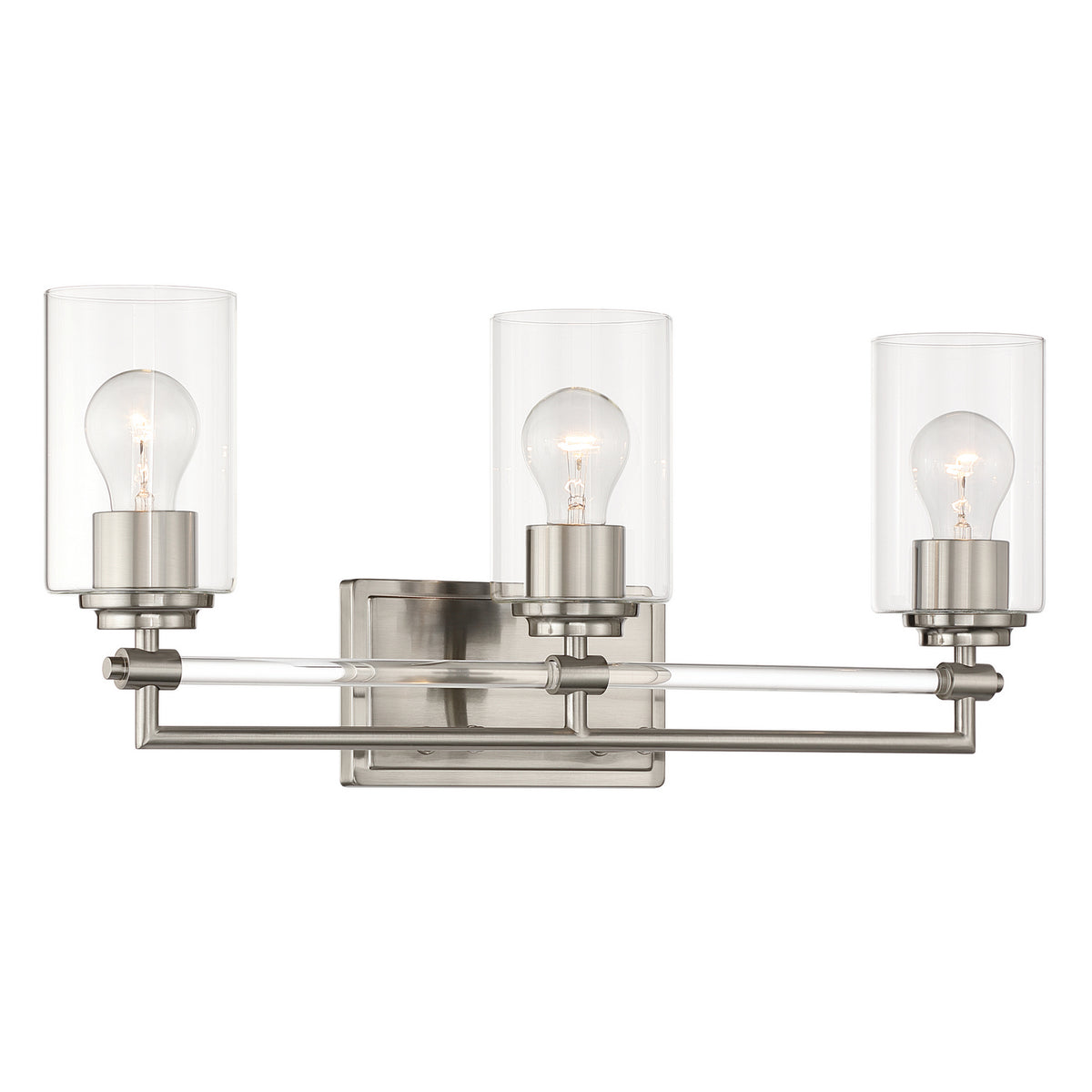 Binsly Three Light Vanity in Brushed Nickel
