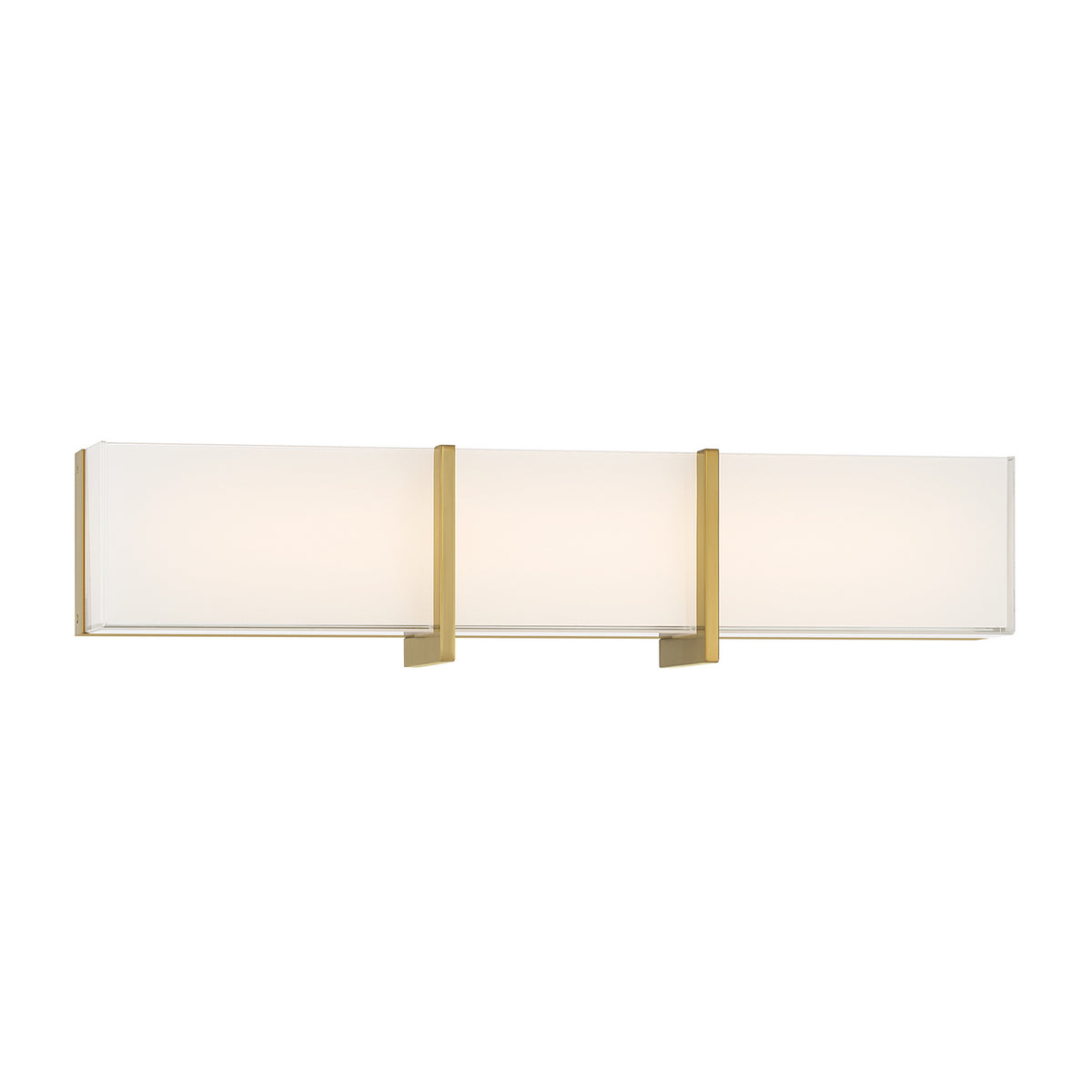 High Rise LED Bath Bar in Brushed Gold