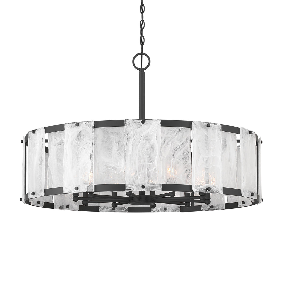 Veil Ten Light Pendant in Dark Matte Black