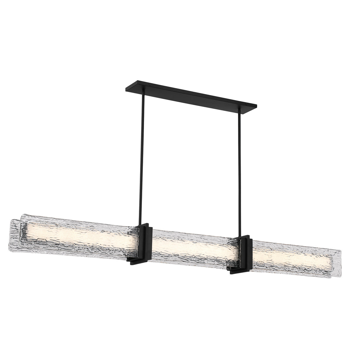 Lumina LED Linear Chandelier in Dark Matte Black