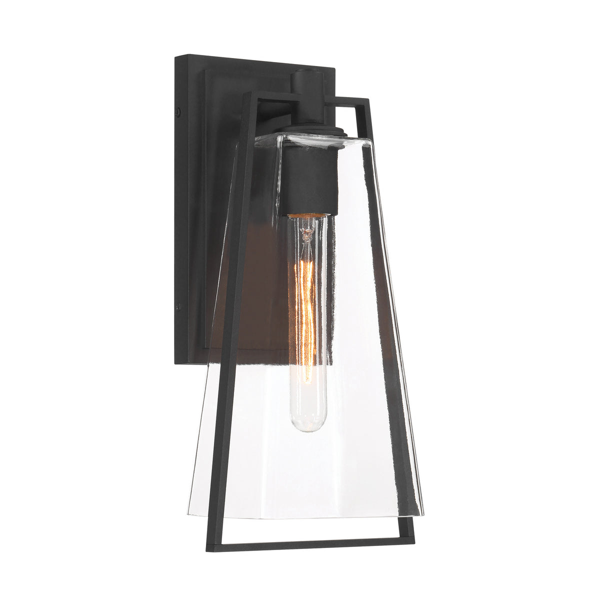 Costa One Light Wall Sconce in Sand Coal Black