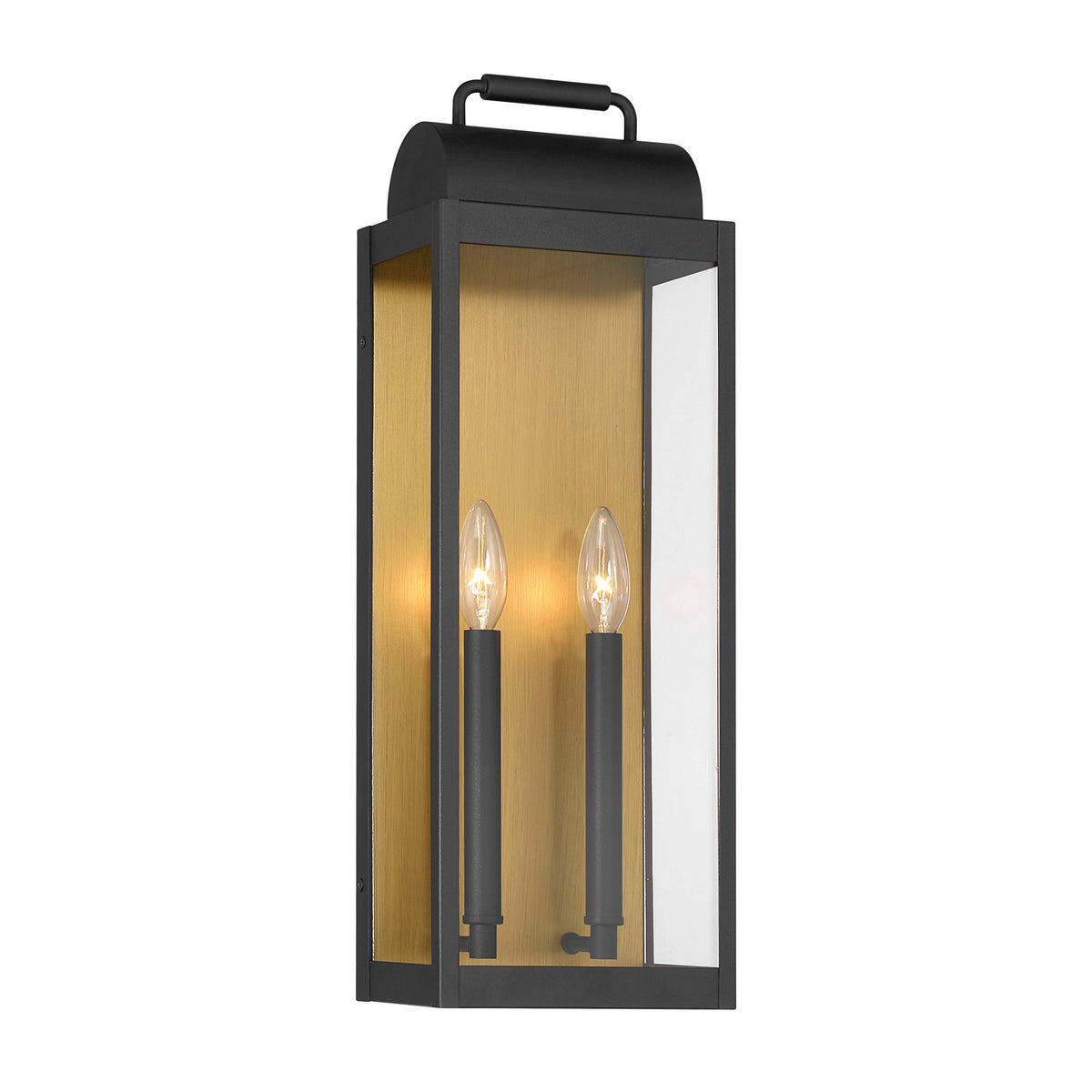 Calandra Two Light Wall Sconce in Sand Coal Black