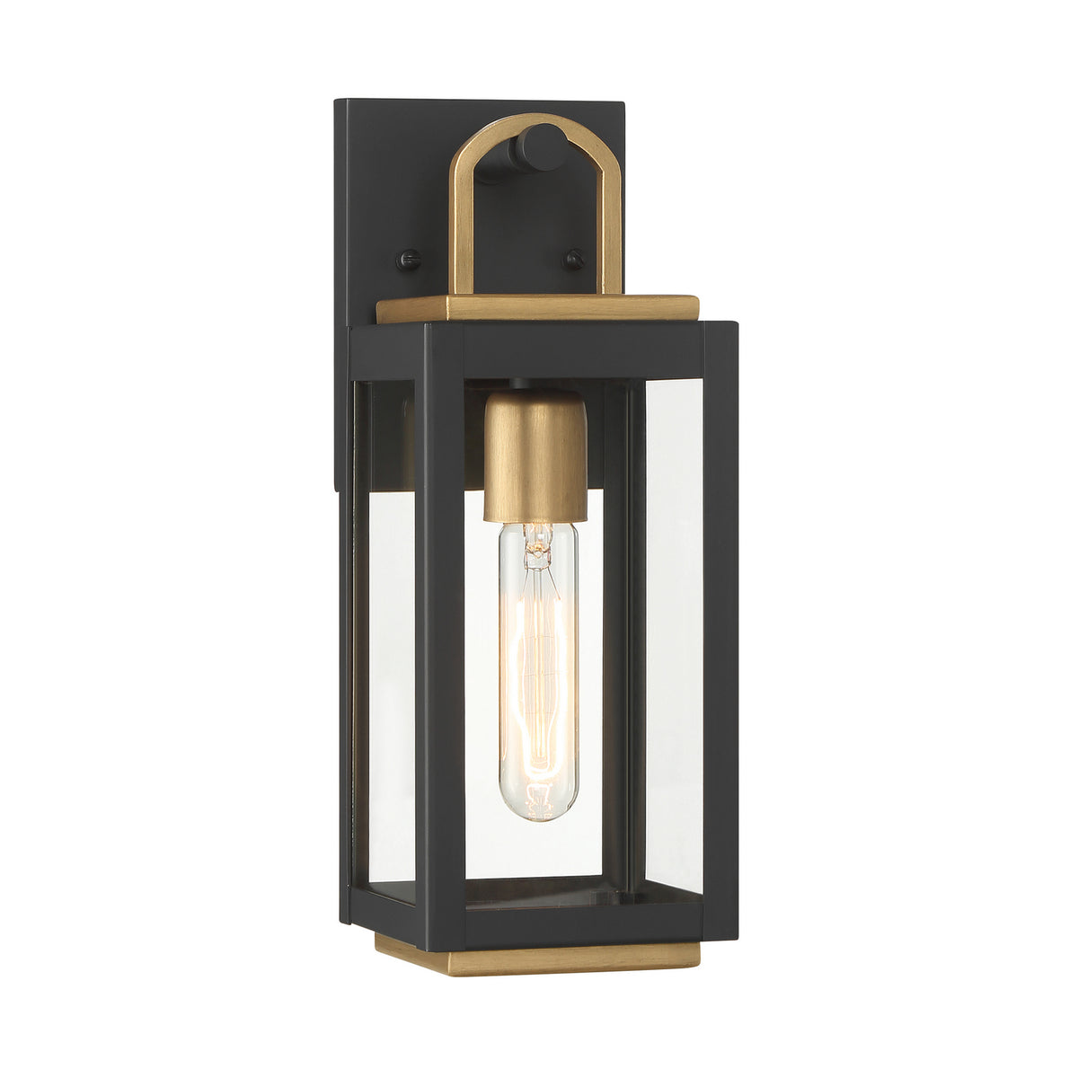 Fenmark One Light Wall Sconce in Dark Matte Black