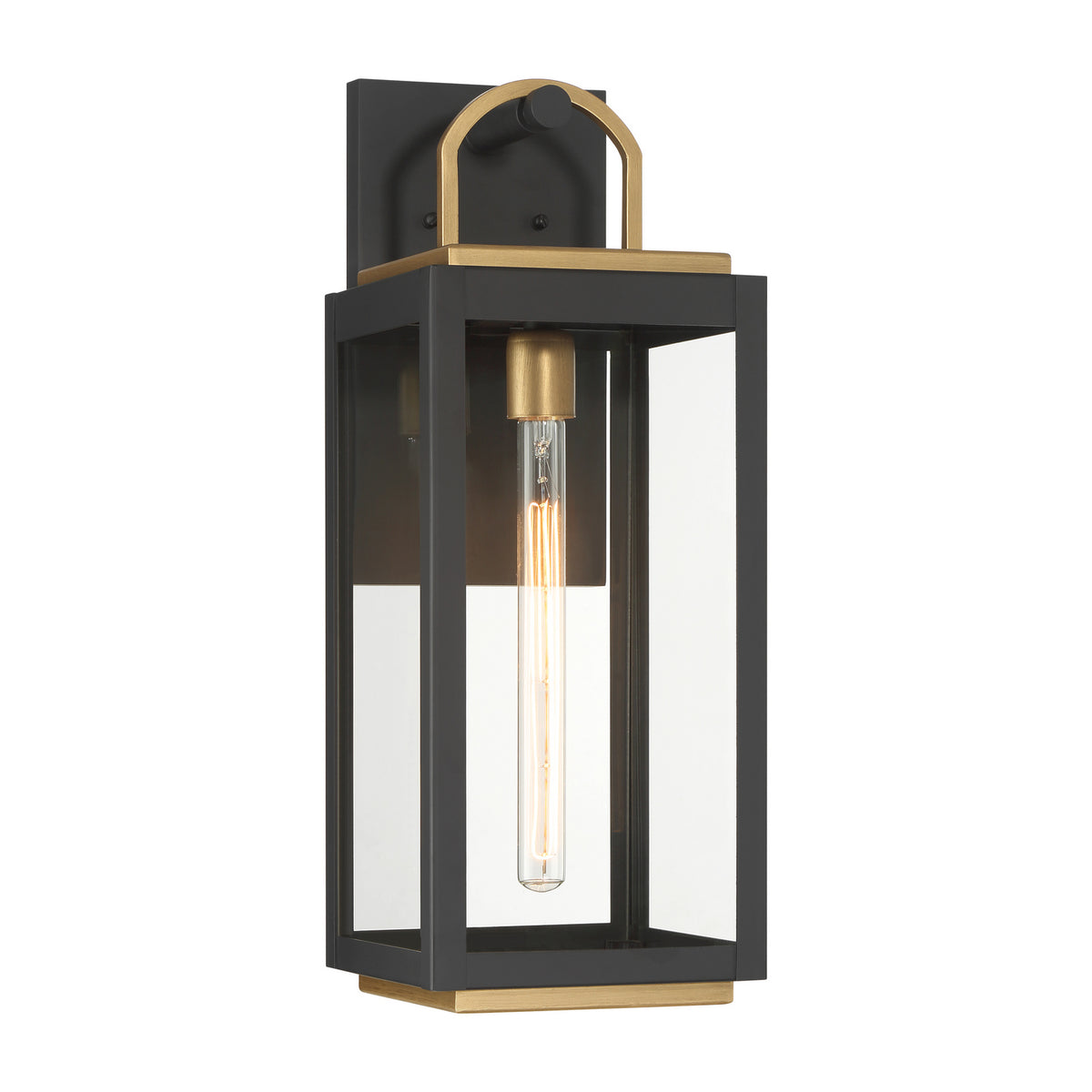 Fenmark One Light Wall Sconce in Dark Matte Black