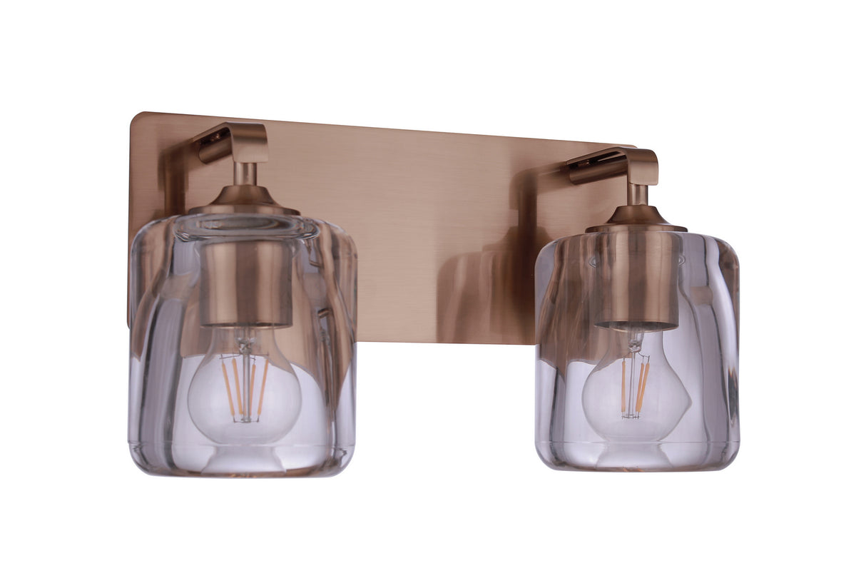 Andie Two Light Vanity in Satin Brass