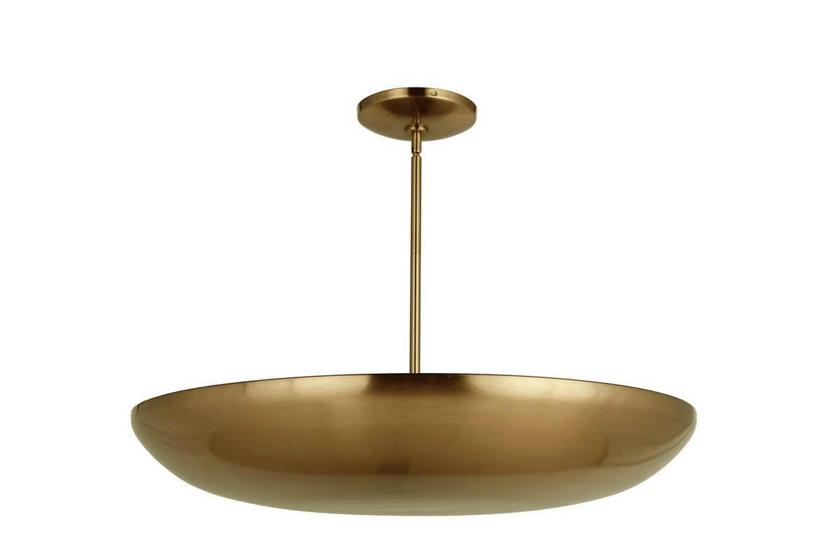Isabel Five Light Convertible Semi-Flush in Satin Brass