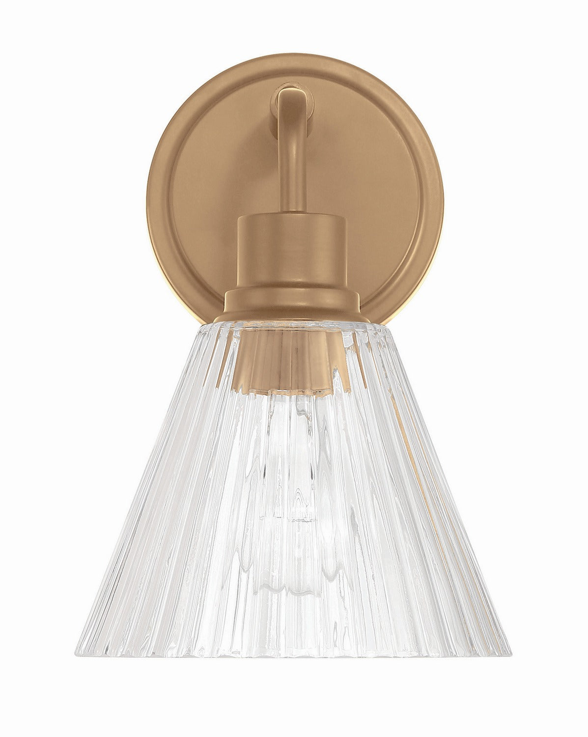 Pleated One Light Wall Sconce in Premium Bronze
