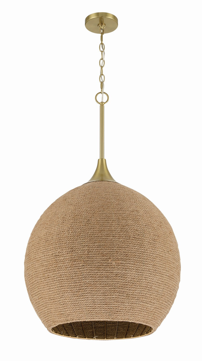 Keira Three Light Pendant in Satin Brass