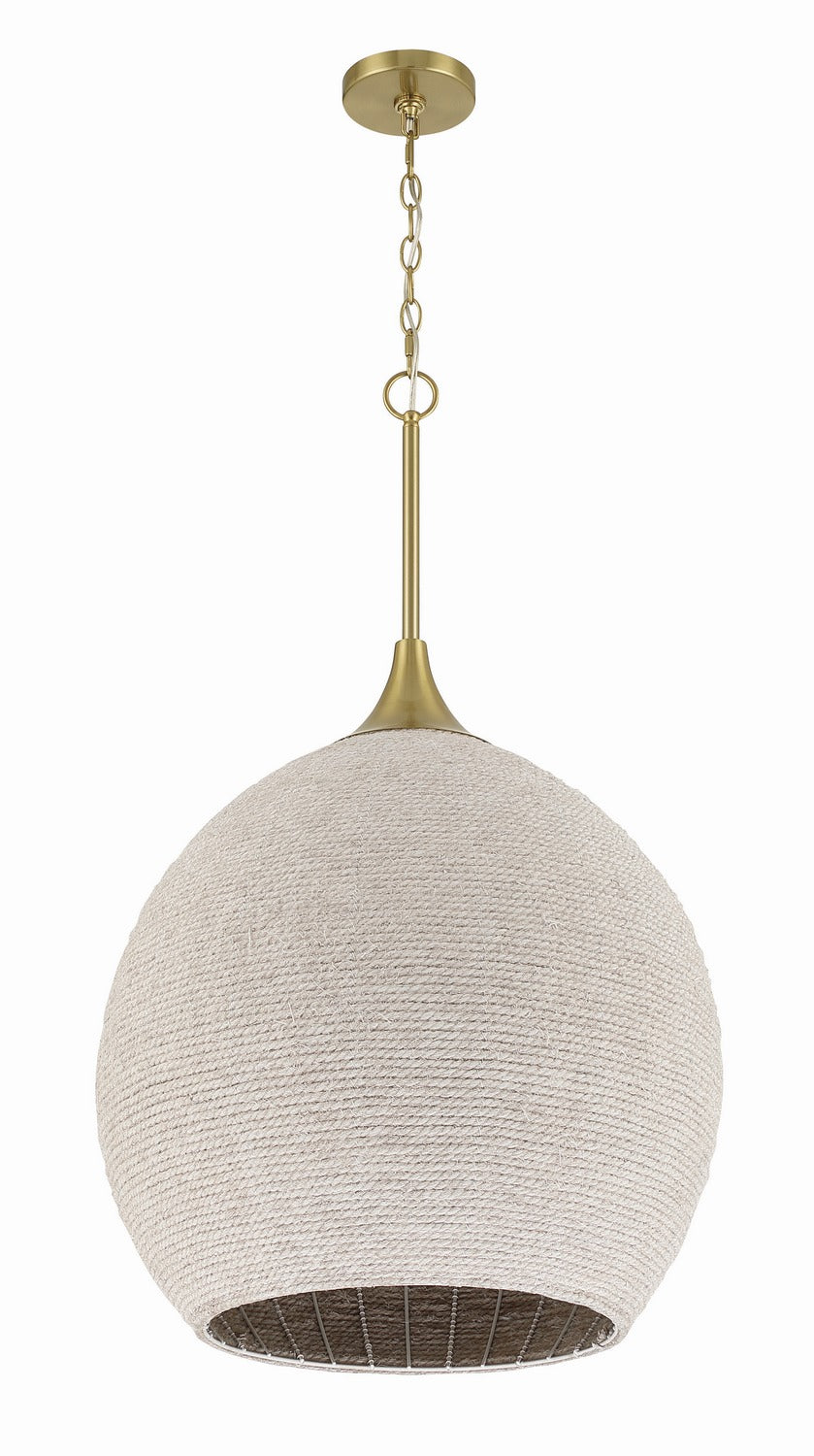 Keira Three Light Pendant in Satin Brass