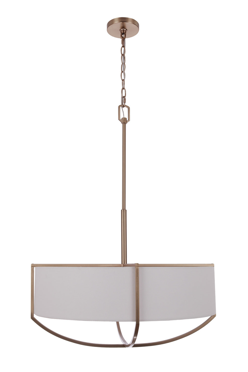 Banks Six Light Pendant in Satin Brass