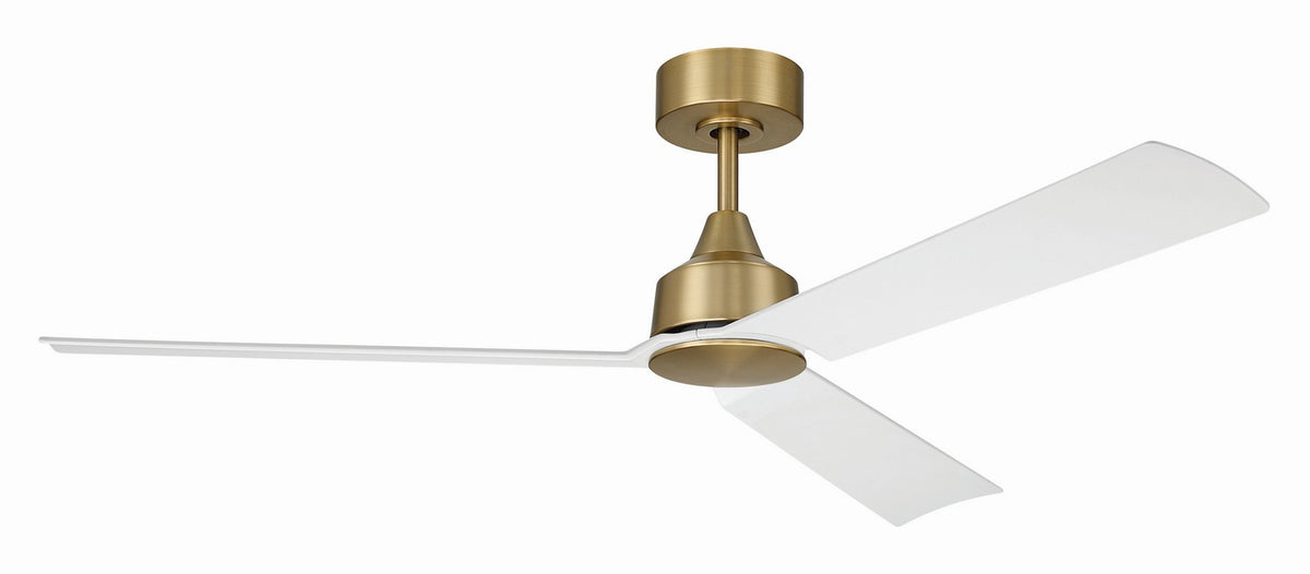 Charming 52" 3-Blade Indoor Ceiling Fan 52" Ceiling Fan in Satin Brass