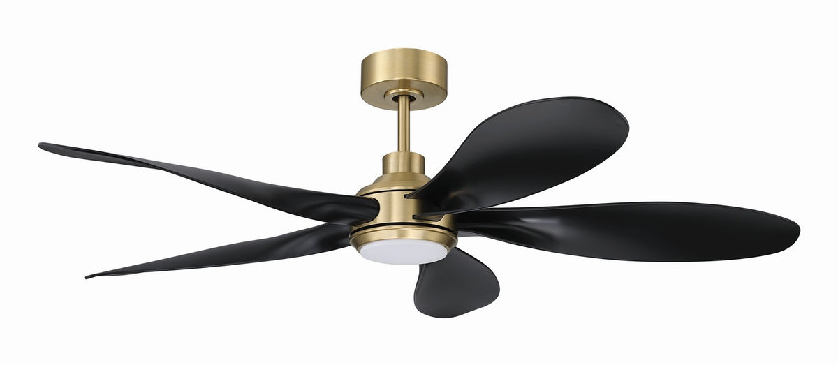 Rosalie 52" 5-Blade Indoor ceiling Fan 52" Ceiling Fan in Satin Brass