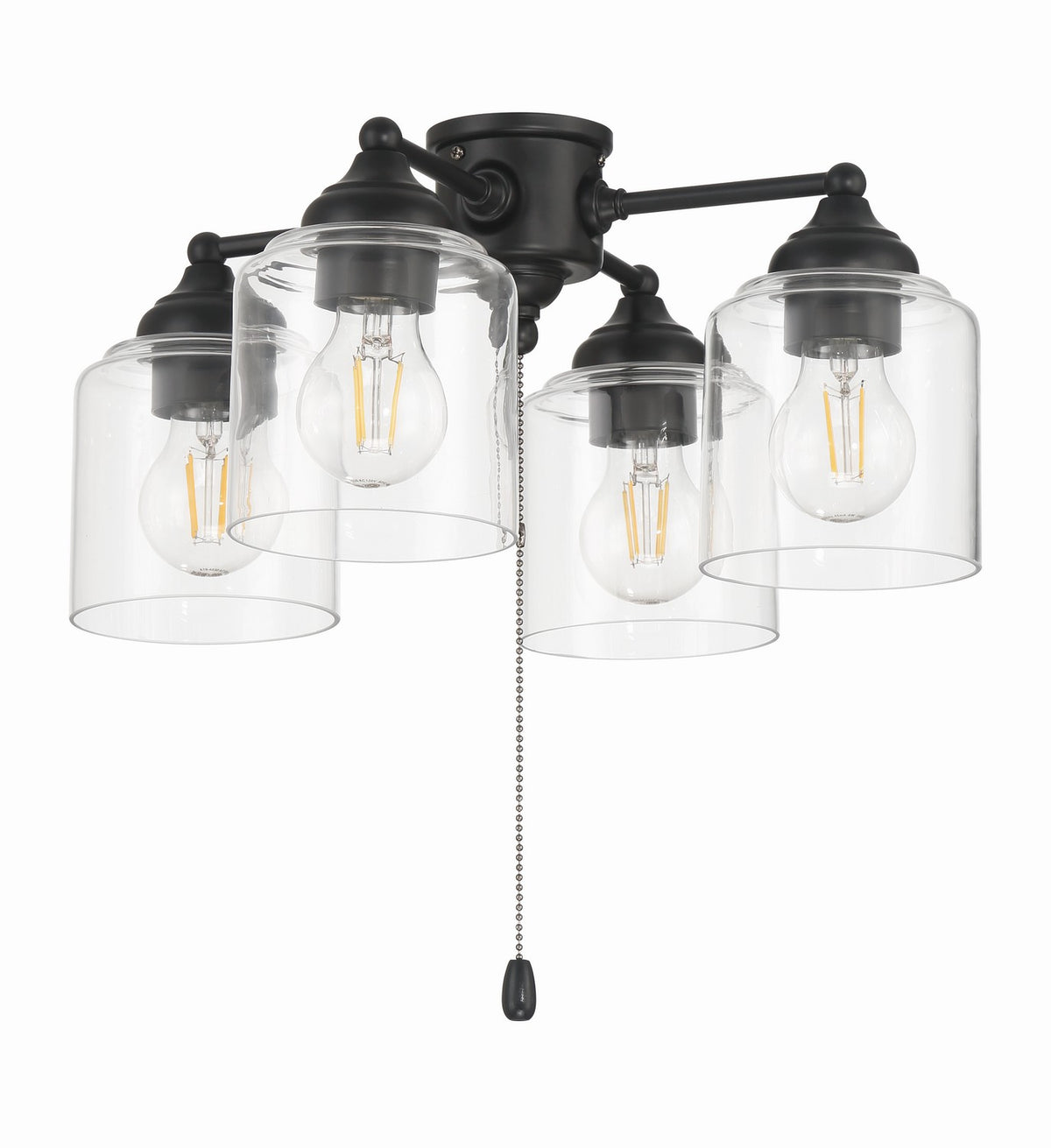 LED Fan Light Kit in Flat Black