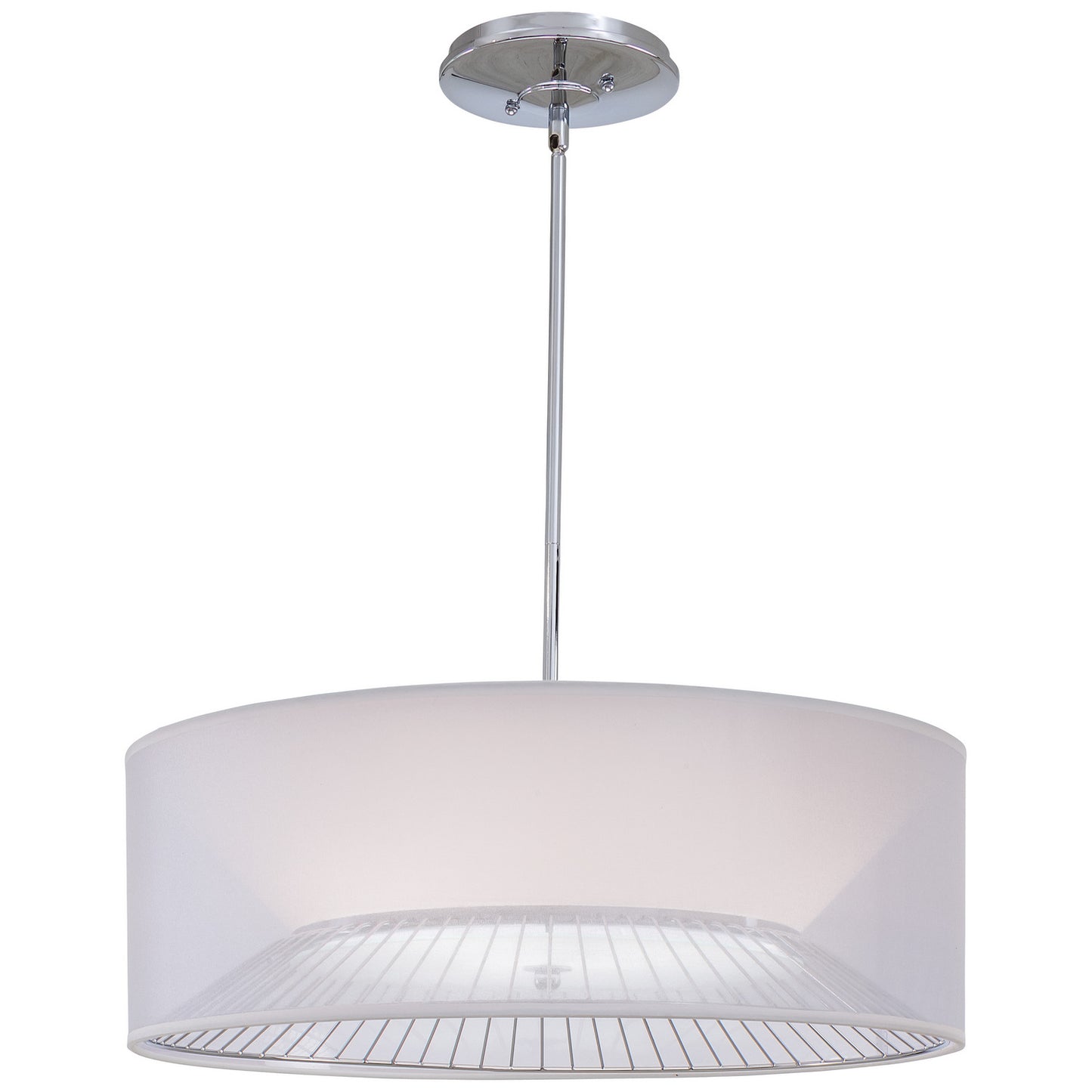 George Kovacs - P313-077 - Three Light Pendant - Bridge - Chrome