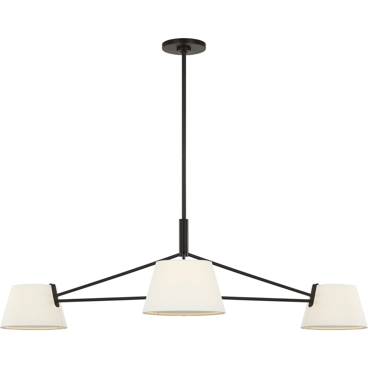 Hale Three Light Chandelier in Aged Iron