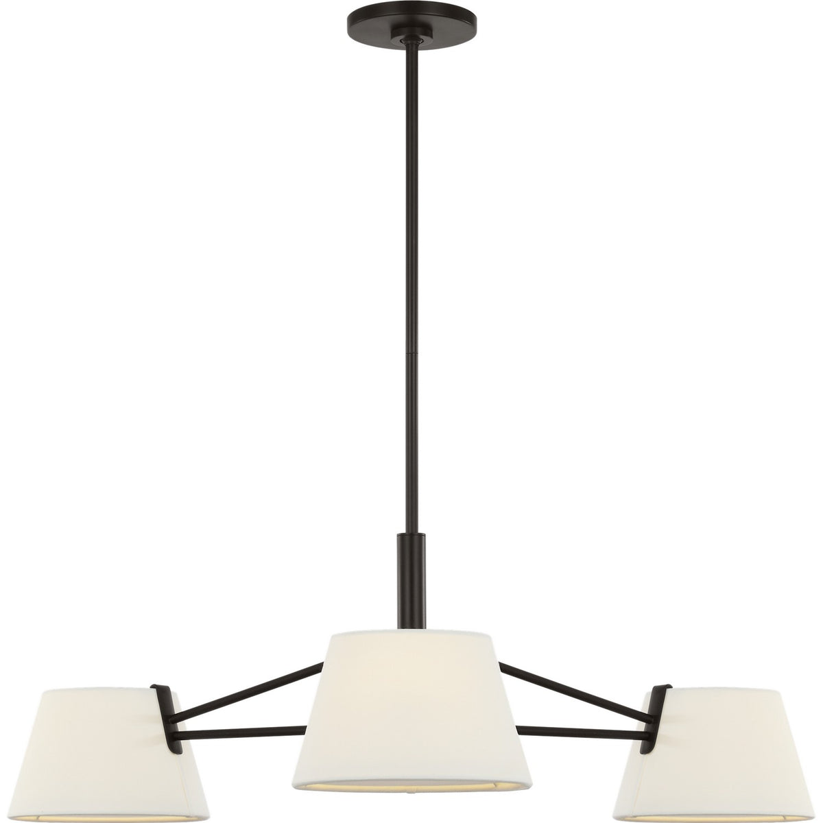 Hale Three Light Chandelier in Aged Iron