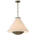 Linden Three Light Chandelier in Textured Heritage Brass