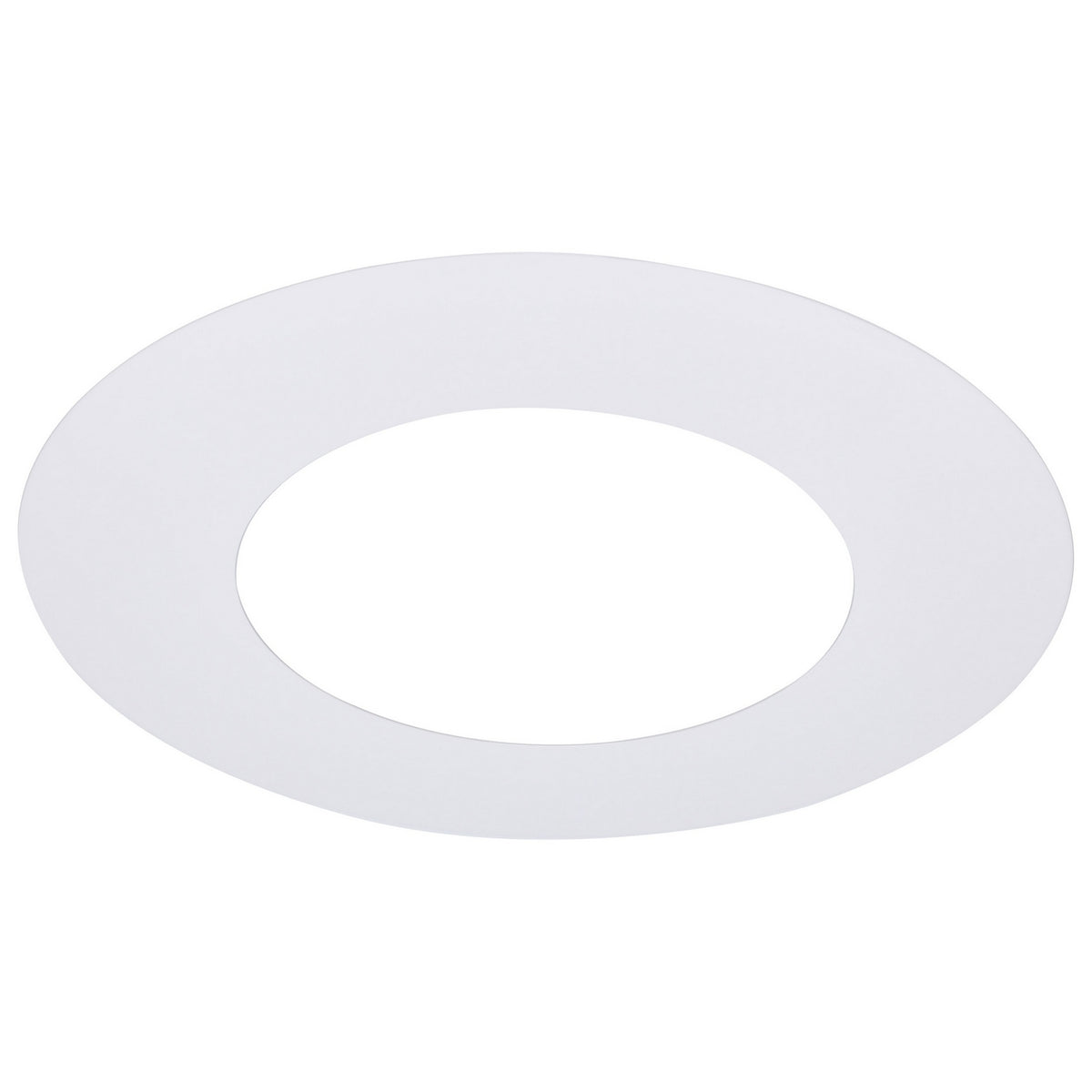 8-Inch Flat Goof Ring for Commercial Downlights in Matte White