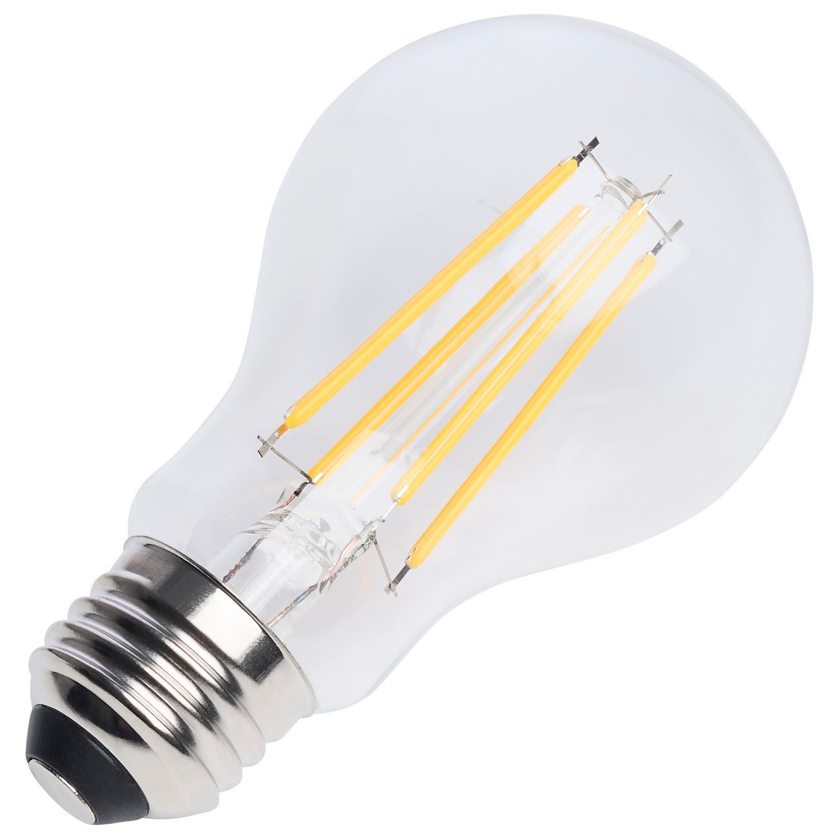 Satco S14386 8W LED A19 A-Shape Bulb, E26 Base, 800 Lumens, Clear