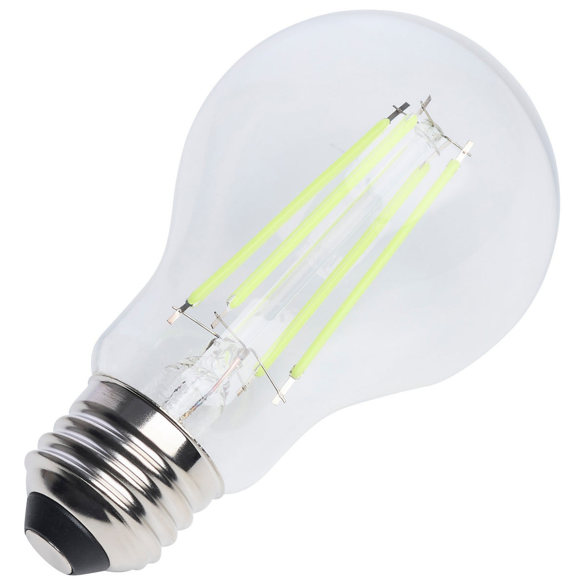 Satco S14387 8W LED A19 A-Shape Bulb, E26 Base, 800 Lumens, Clear