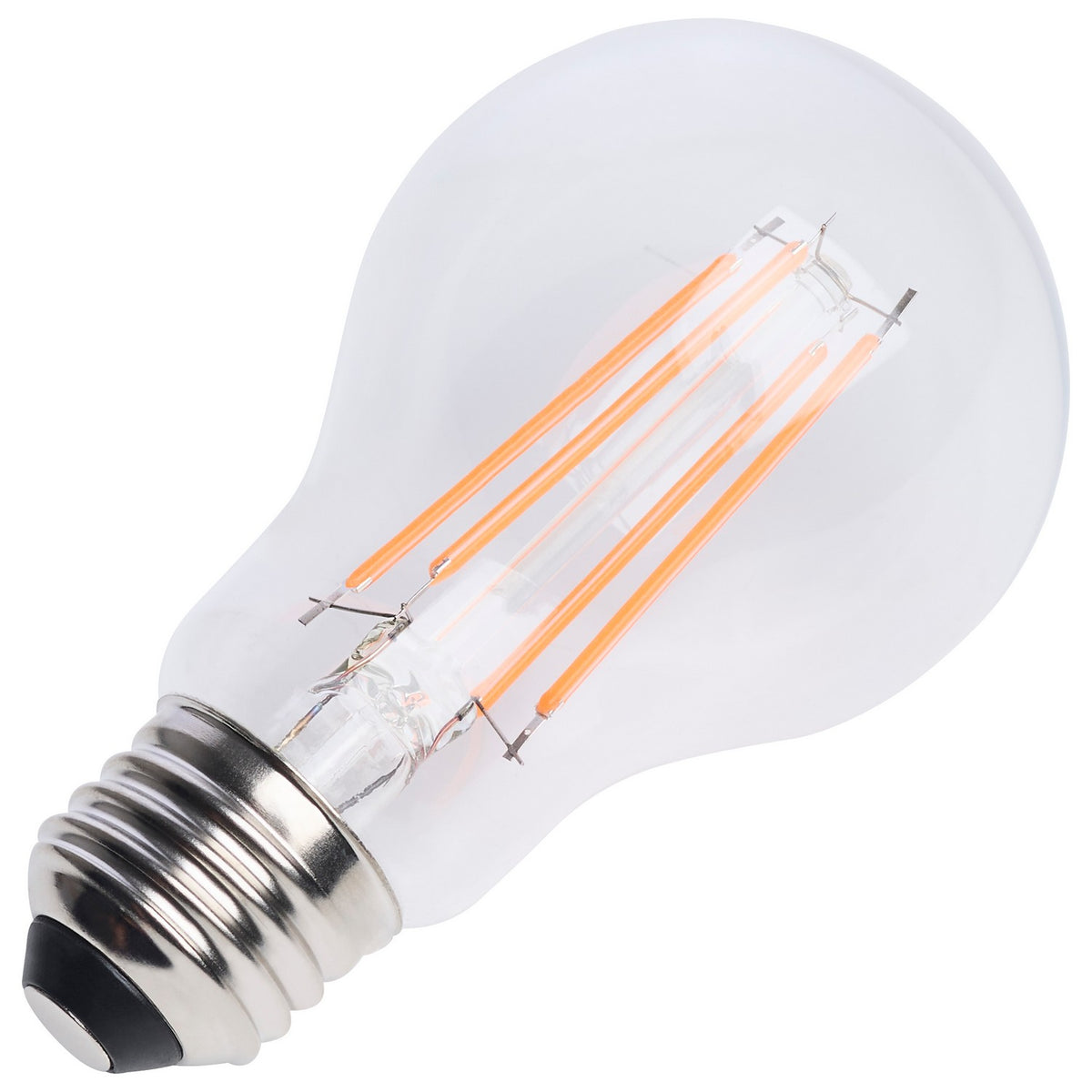 Satco S14390 8W LED A19 A-Shape Bulb, E26 Base, 800 Lumens, Clear