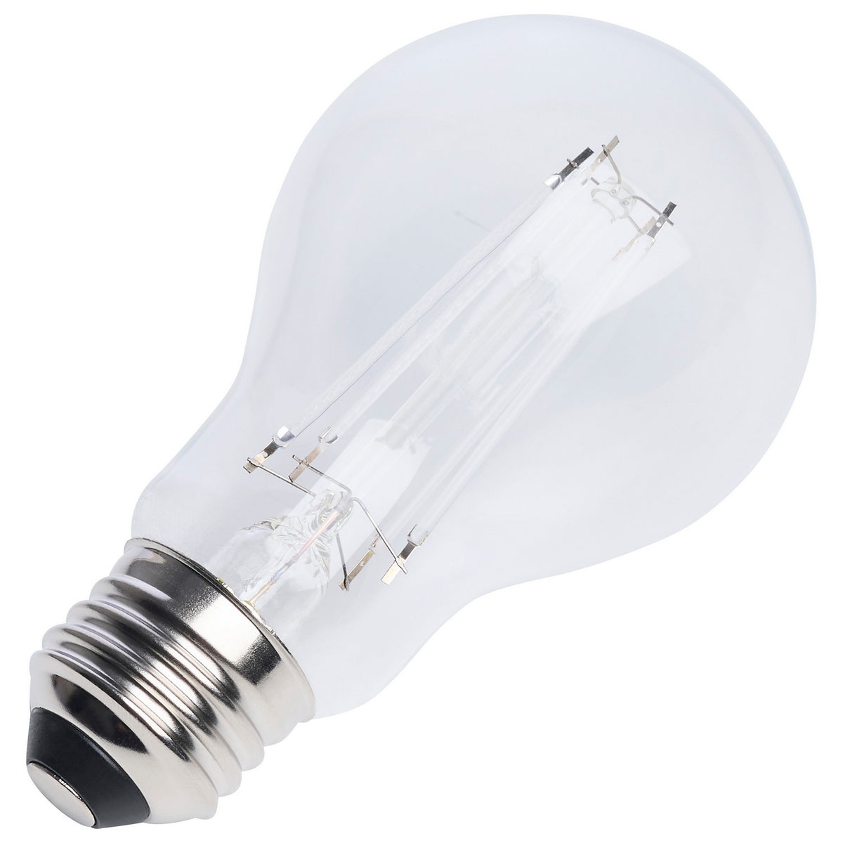 Satco S14391 6W LED A19 A-Shape Bulb, E26 Base, Clear