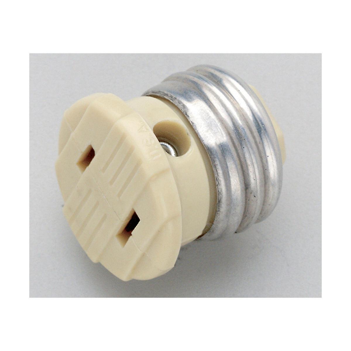 Satco S70-543 Bakelite Female Screw Plug, Ivory Finish