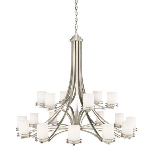 Hendrik 18 Light Chandelier in Brushed Nickel