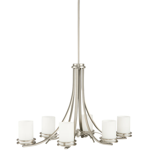 Hendrik Six Light Chandelier in Brushed Nickel