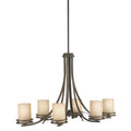 Hendrik Six Light Chandelier in Olde Bronze
